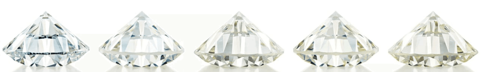 A line of differently colored diamonds.