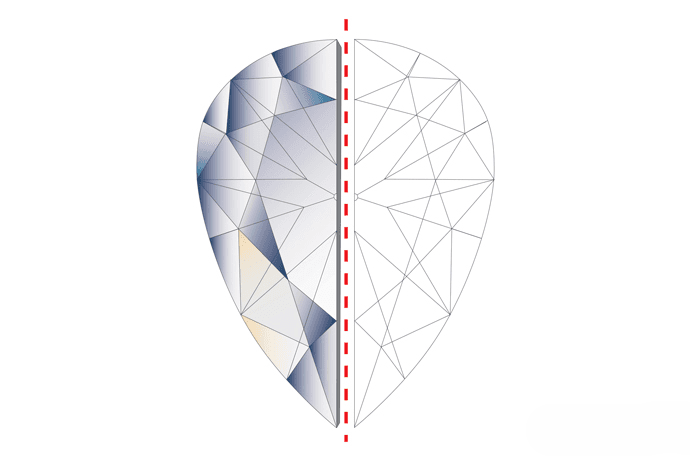 A perfect Pear cut diamond.