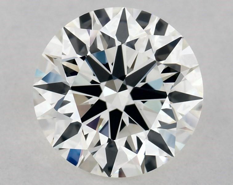 A brilliant diamond in J Color.