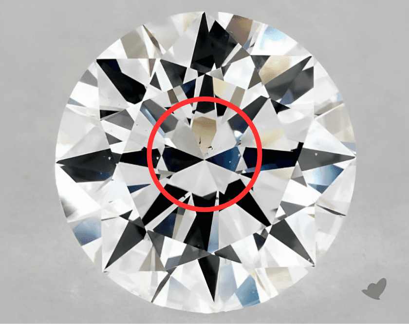 A bad VS1 diamond flaw.