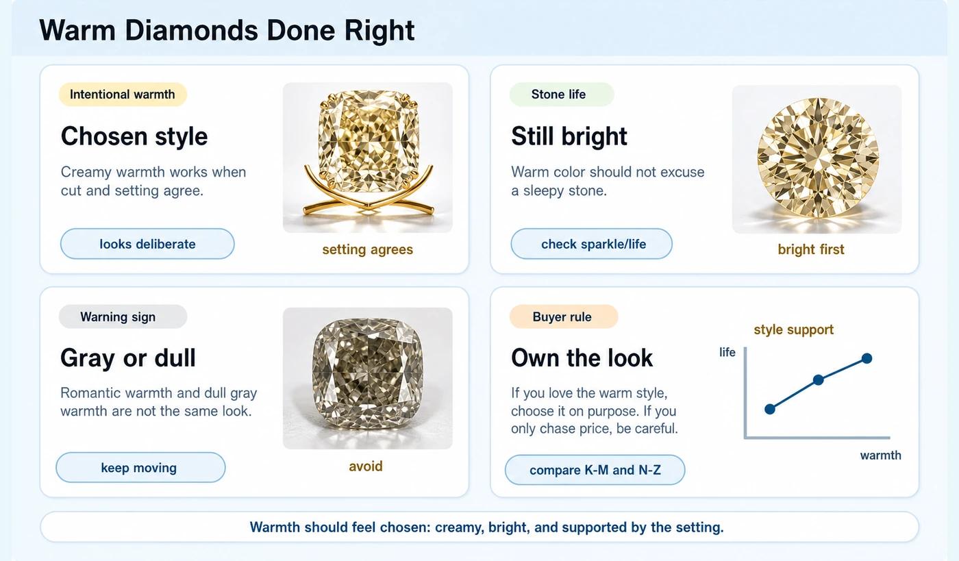 warm diamonds comparison guide