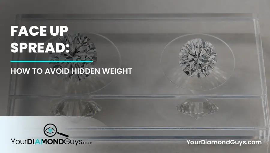 Two round diamonds on clear footprint circles showing face up spread and hidden depth