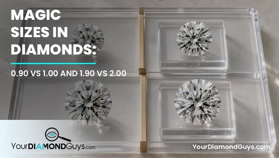 Magic Sizes In Diamonds: 0.90 vs 1.00 and 1.90 vs 2.00