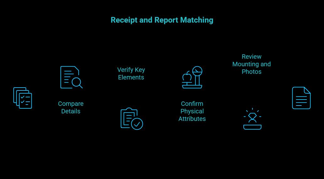 what to match against your receipt and report visual selection