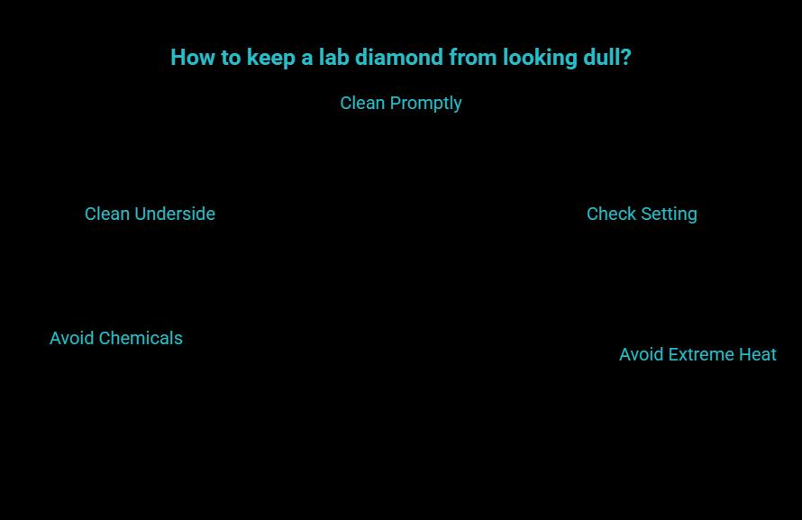 How to keep a lab diamond from looking dull - visual selection with care tips