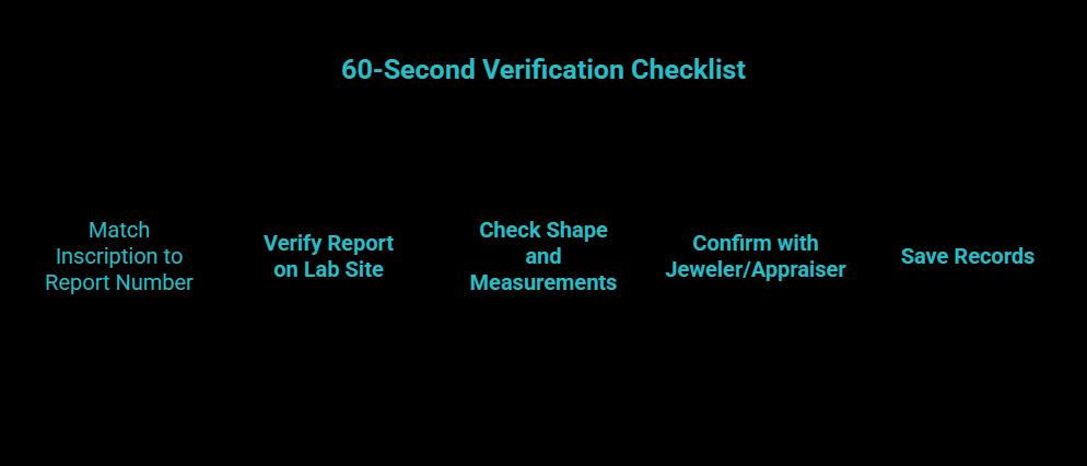 The 60-second verification checklist visual selection guide