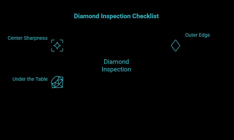 What to check first visual selection guide showing face-up and side angle inspection