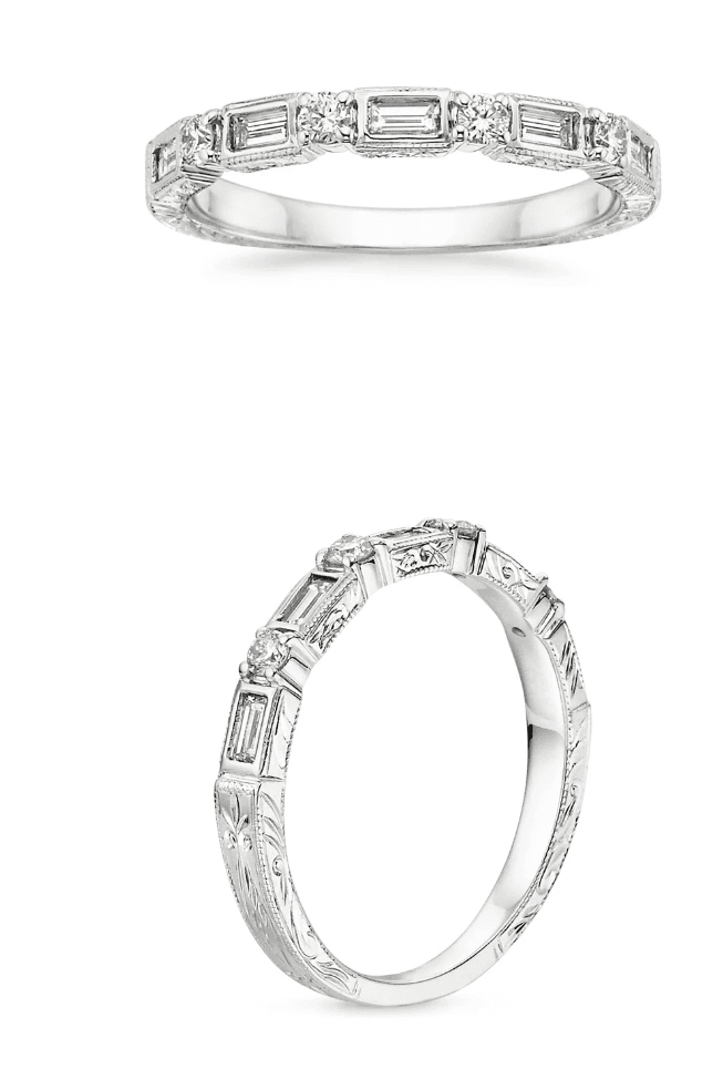 Vintage diamond baguette ring.