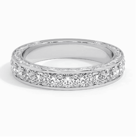 Vintage insipred diamond wedding ring.