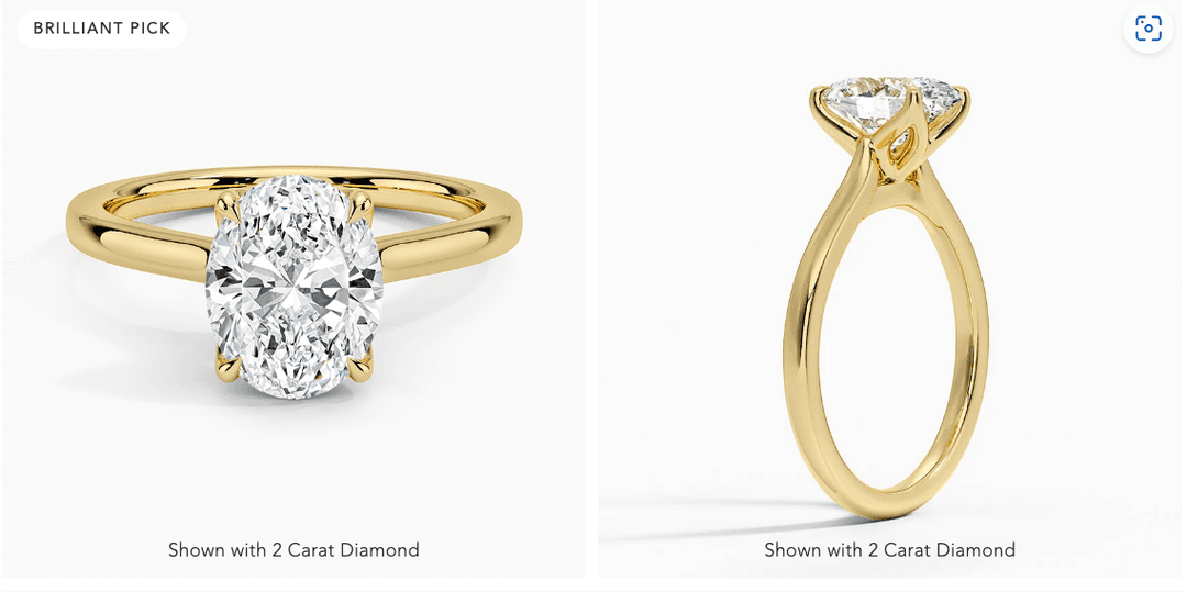 Cathedral solitaire ring.