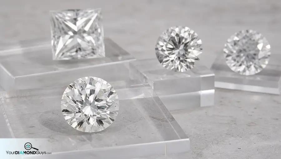 Clean round diamond selected ahead of candidates with chip cavity and bruise surface-risk concerns