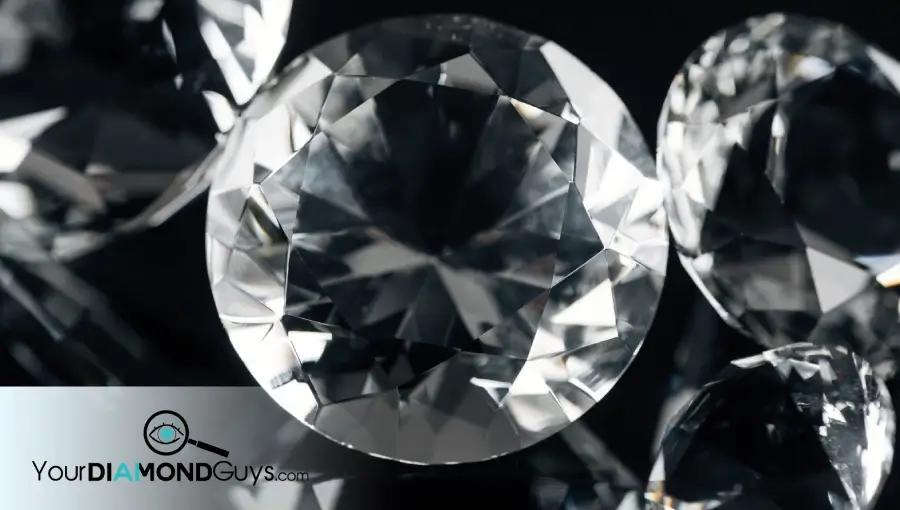 star facets and lower half length diagram showing diamond facet structure
