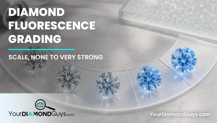 GIA fluorescence intensity scale from None through Very Strong