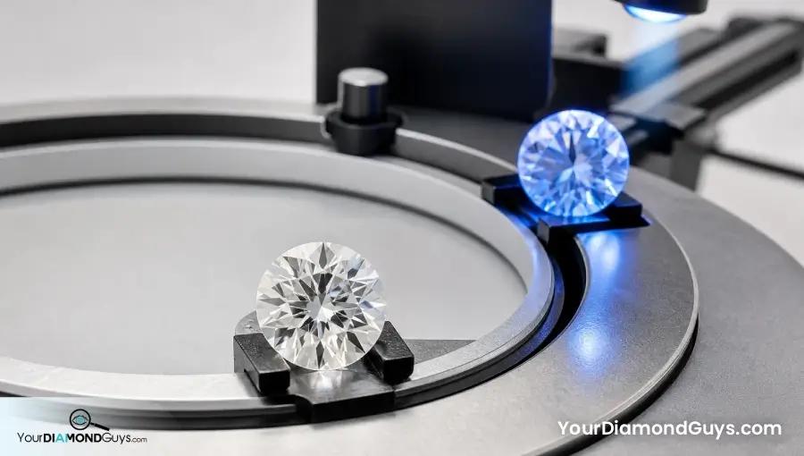 Strong and Very Strong fluorescence diamonds tested in neutral and ultraviolet light