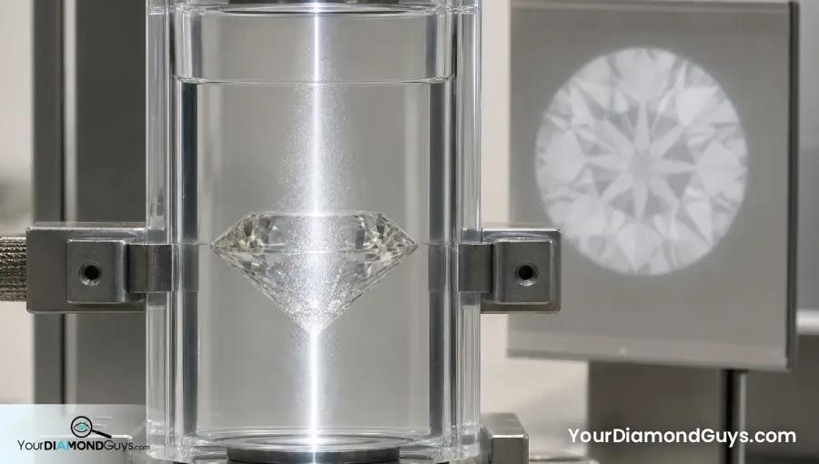 Diamond viewed edge on as a light sheet reveals widespread cloud pinpoints