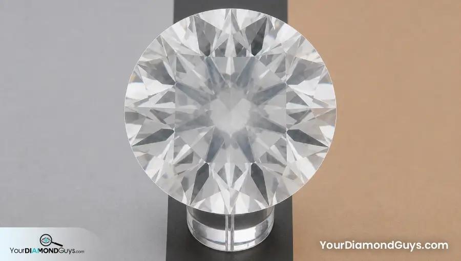 Milky round diamond spanning pale gray charcoal and warm beige video backgrounds