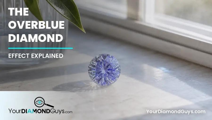 Normal blue fluorescence compared with overblue diamond appearance
