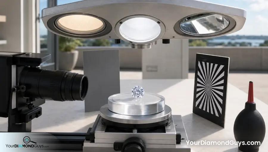 Diamond tested under fixed indoor open-shade and direct-sun lighting with one camera