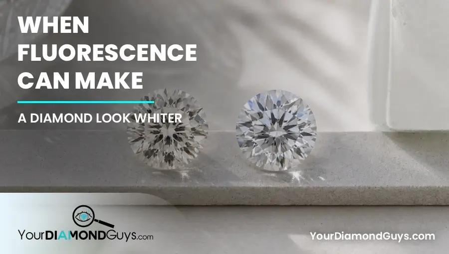I through M color diamonds with blue fluorescence in daylight