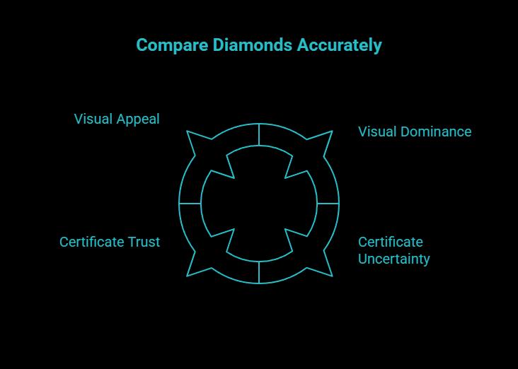 the apples to apples way to compare gia and igi listings visual selection