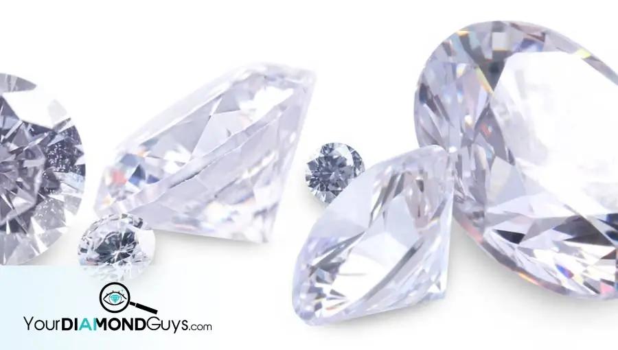 How diamond shape affects color and clarity visibility showing round brilliant, step cut, elongated, cushion, and radiant comparisons