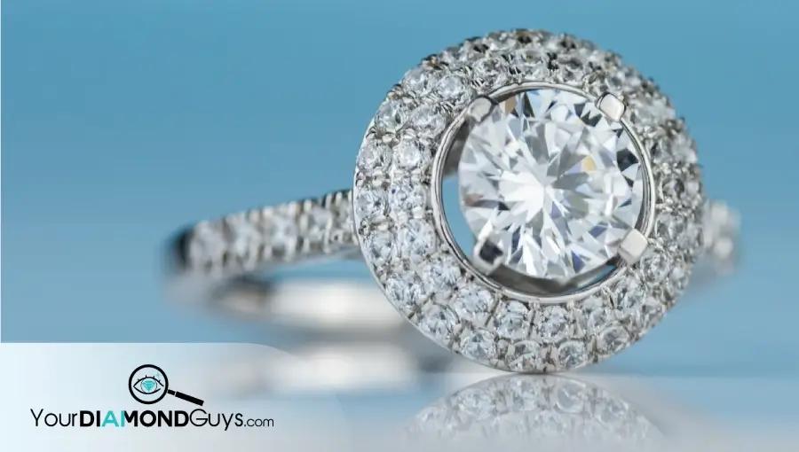 round brilliant diamond ring showing sparkle and proportions