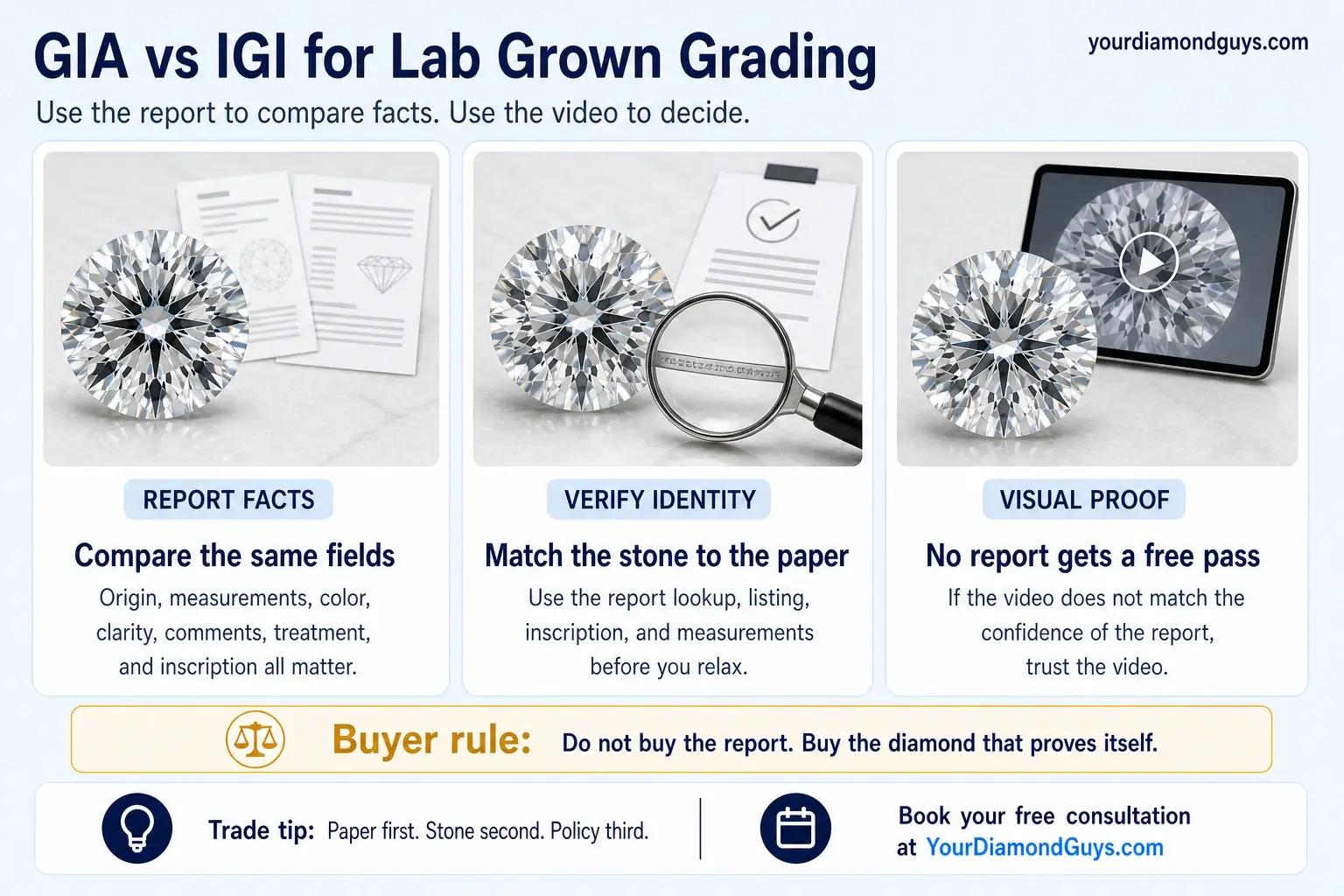 GIA vs IGI for Lab Grown Grading