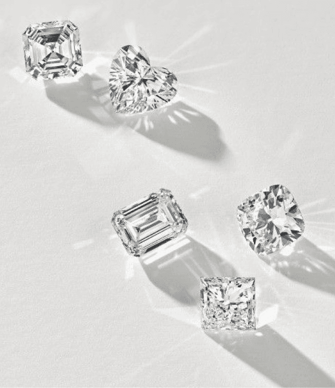 Diamond 4Cs illustration - Cut, Color, Clarity, Carat