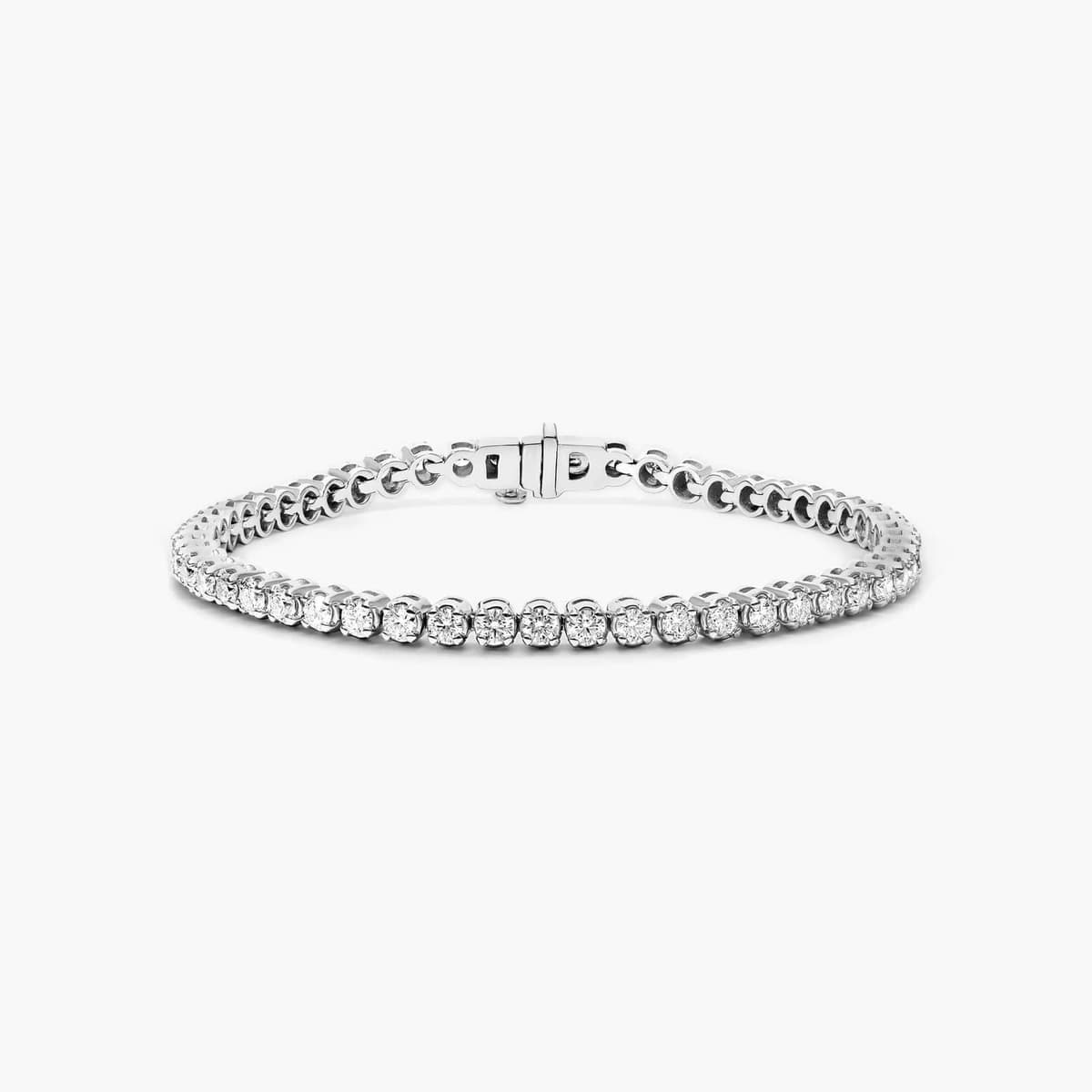 Diamond tennis bracelet on wrist