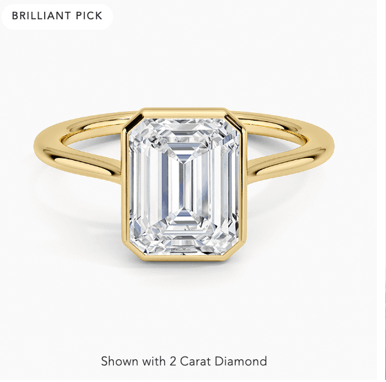 Petite luna bezel ring.