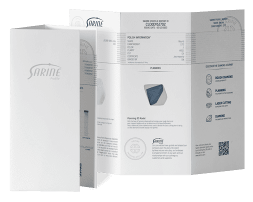 A sarine report brochure.