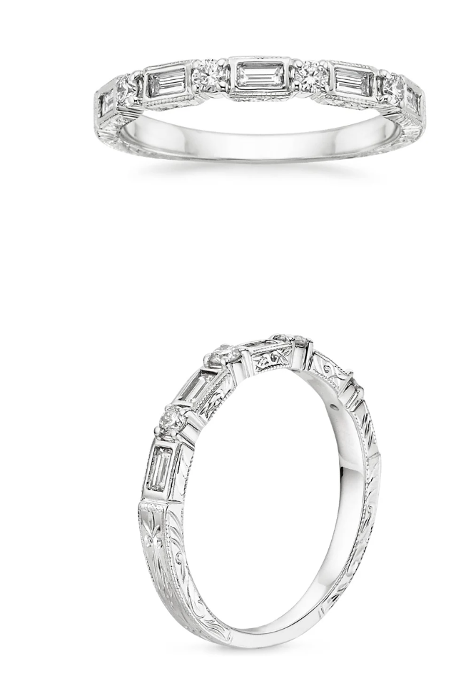 Vintage diamond baguette ring.