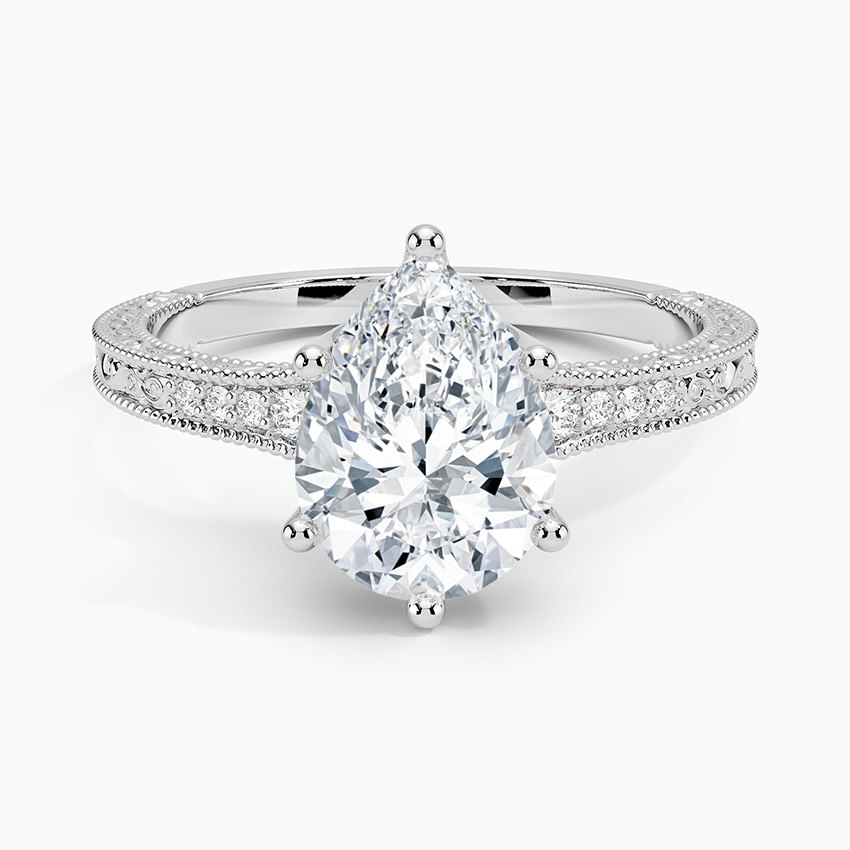 Luxe hudson engraved diamond ring.