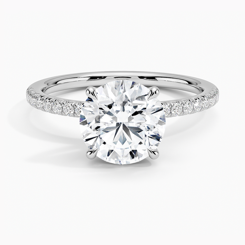18k white gold delicate Amelie diamond ring.