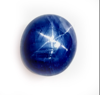 A beautiful blue sapphire.
