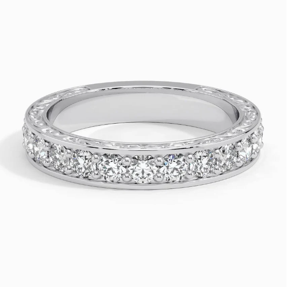 Vintage insipred diamond wedding ring.