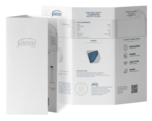 A sarine report brochure.