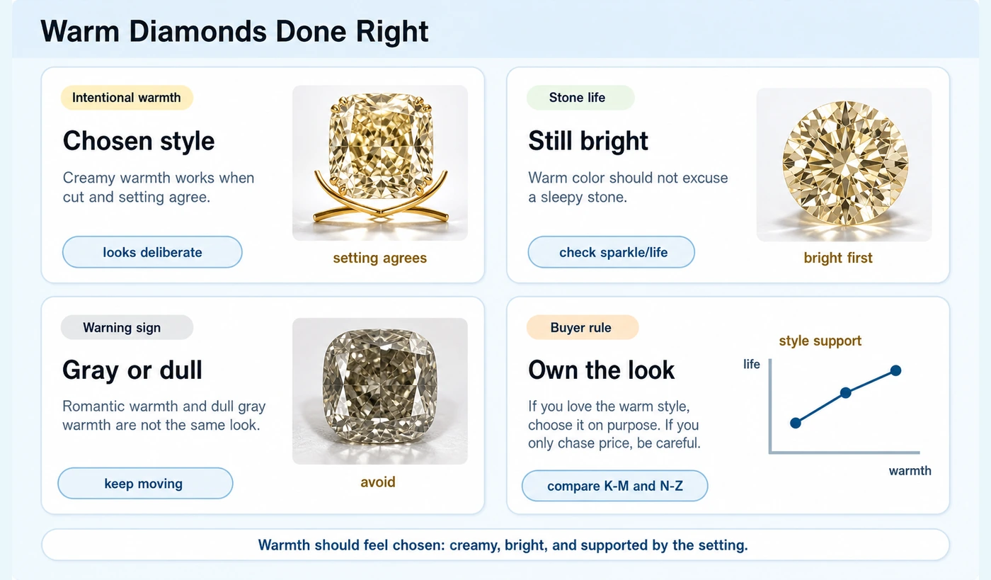 warm diamonds comparison guide