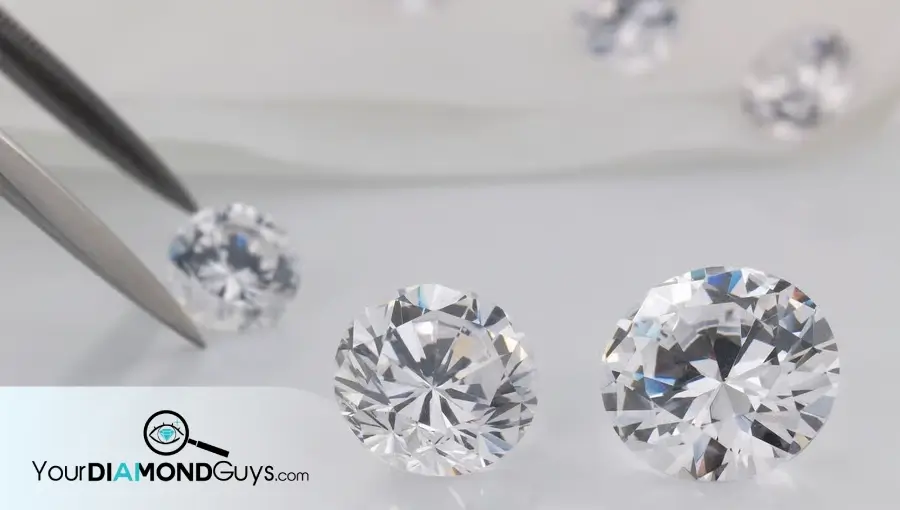 diamond polish and symmetry diagram showing surface finish and facet alignment