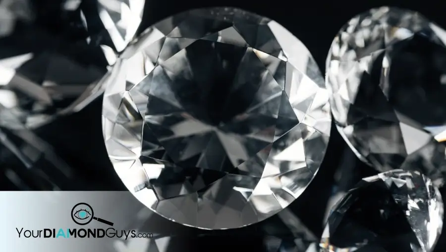 star facets and lower half length diagram showing diamond facet structure