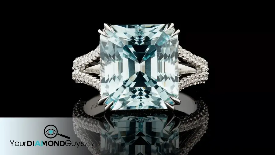 step cut diamond windowing diagram showing see through areas in emerald and asscher cuts