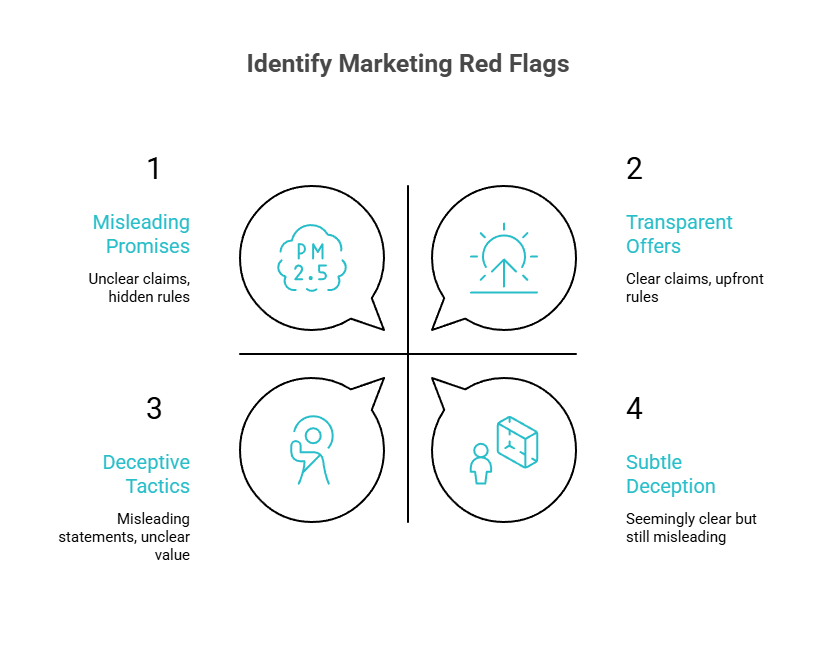 red flags in upgrade marketing visual selection