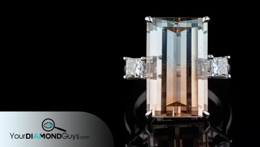 baguette diamond showing long rectangular step cut facets