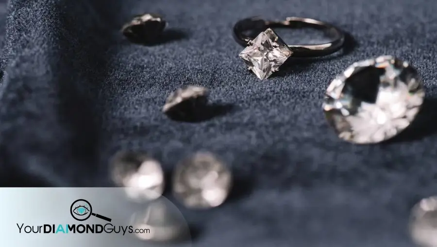 Which diamond shapes look biggest per carat comparison showing marquise, oval, pear, emerald, and round face up spread