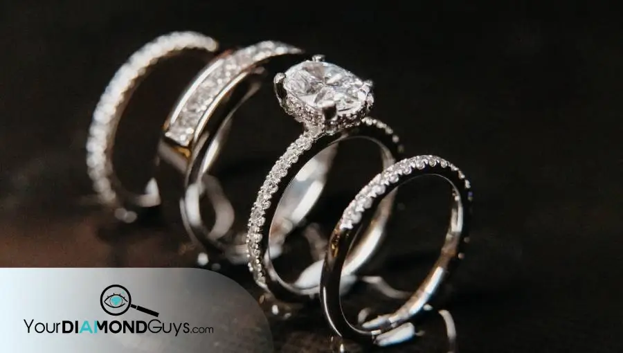 Shape and setting compatibility showing setting protection for round, oval, pear, marquise, princess, trillion, emerald, and Asscher diamonds