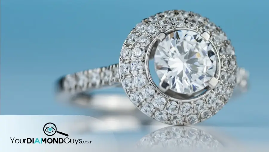 round brilliant diamond ring showing sparkle and proportions