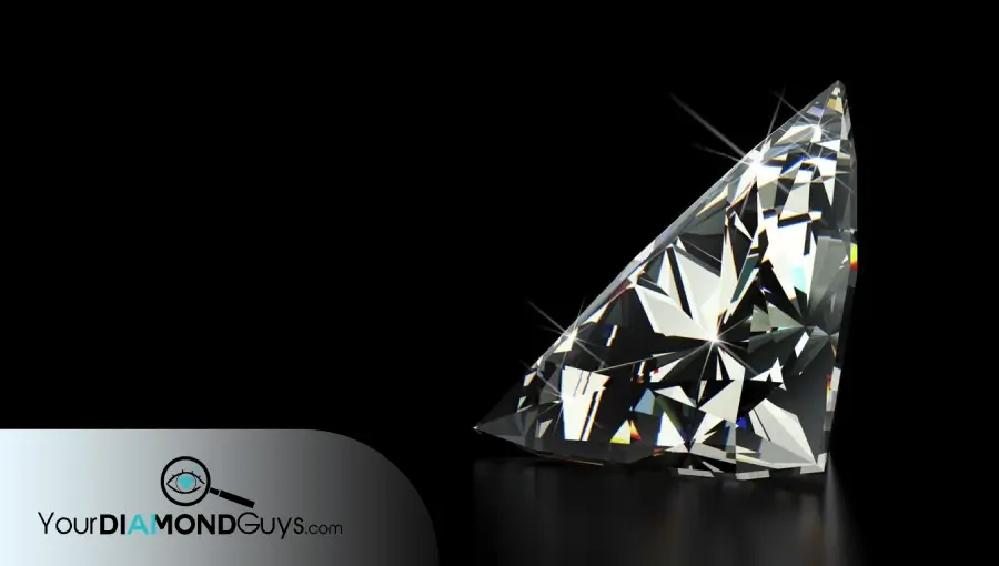 trillion diamond showing sharp triangular outline and three pointed corners