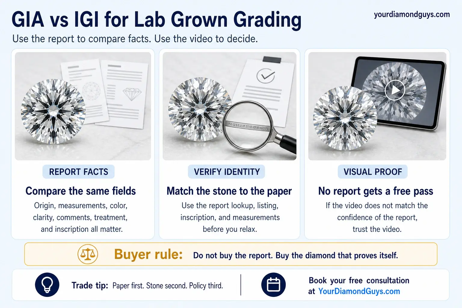 GIA vs IGI for Lab Grown Grading