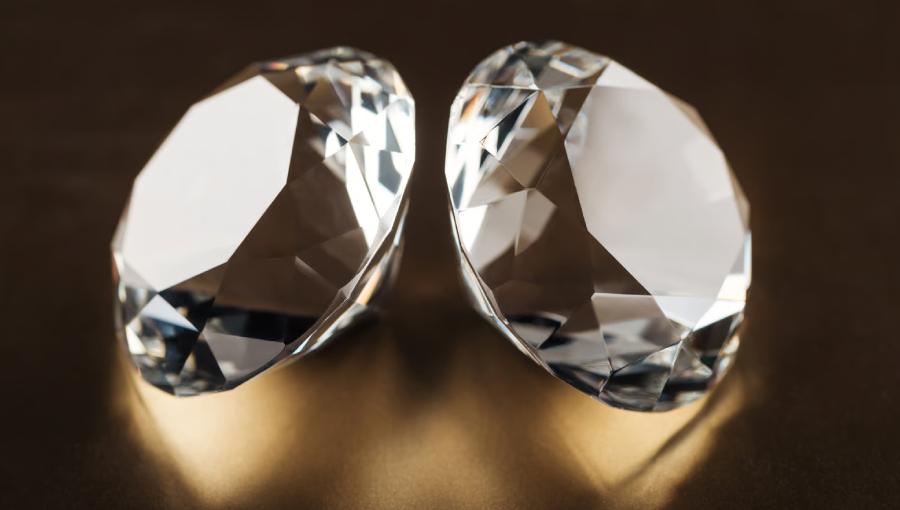 Avoiding hazy lab grown diamonds visual guide showing transparency comparison