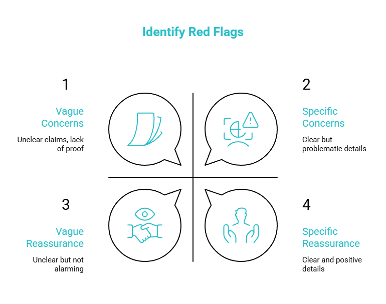 Red flags that should slow you down visual selection guide